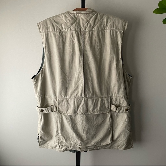 90s Vintage Woolrich Cargo Fishing Hunting Utility Vest Khaki Tan Size Large - Picture 9 of 12